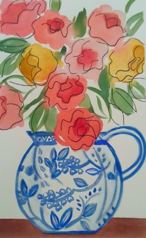Summer Flowers in a Chinese Vase IV