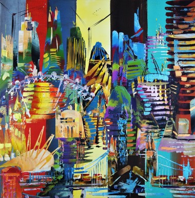 City of London Abstract Painting 620