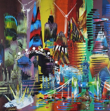City of London Abstract Painting 849