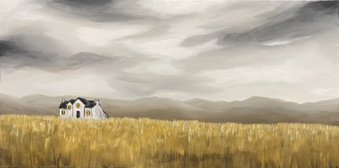 Cloudy Sky And Golden Fields