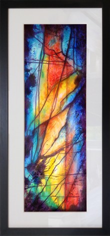 framed, stained glass