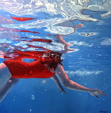 Crimson Dream  - Swimming Painting