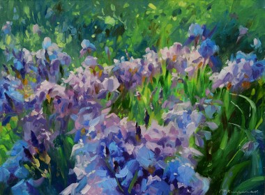 Irises in the Garden 1