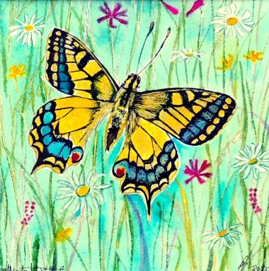 Swallowtail Butterfly in Flowers