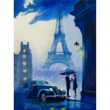 Rainy Parisian Encounter