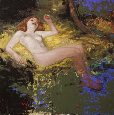 Modern nude painting of a woman