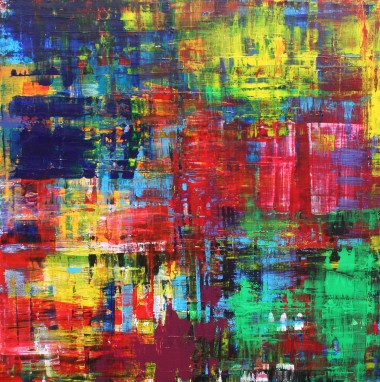 Large abstract multi drag style painting