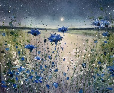 Cornflowers & The Moon