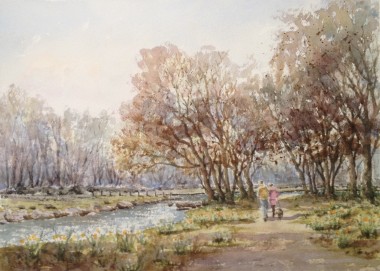 Dunsford Woods watercolour by David Mather