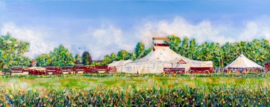 Giffords Circus at Frampton on Severn painting