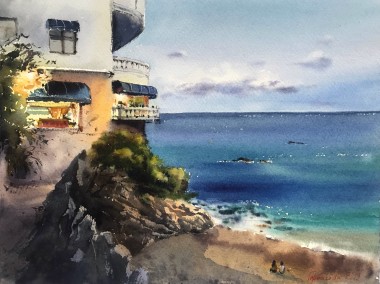 Hotel on the beach, Spain