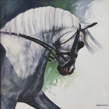 Dapple Grey Horse Oil Painting