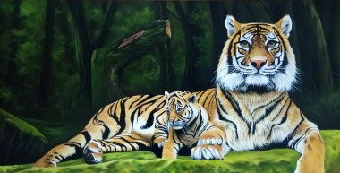 The majestic tiger and cub