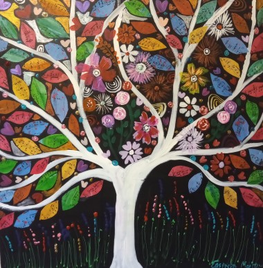 Quirky tree painting