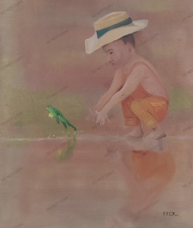'Froggy Fun' (2 Paintings)