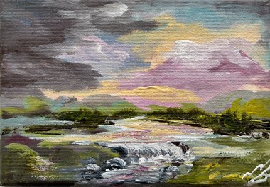 The River on a Mini Canvas