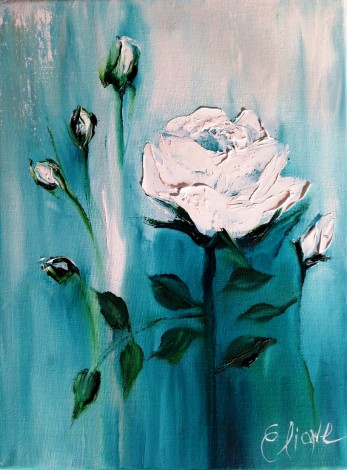 White Rose With Buds