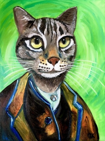 Cat Vincent Van Gogh inspired by His Self-portrait