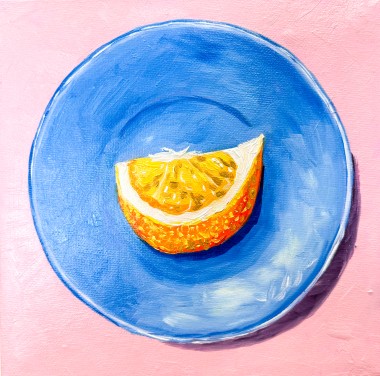 Orange on plate 