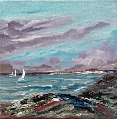 Textured Seascape on a Small Canvas
