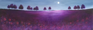 Purple moonlit treeline 