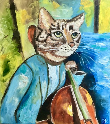 Cat Cellist 