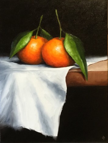 Clementines on cloth 
