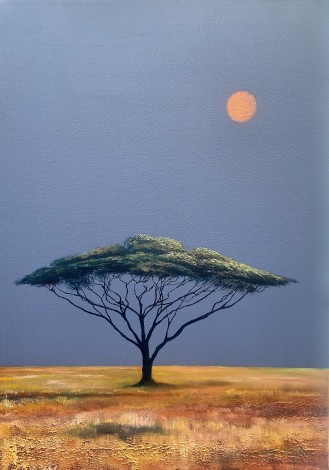 Acacia Tree in a Surreal Landscape