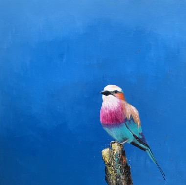 Lilac Breasted Roller Under An African Sky