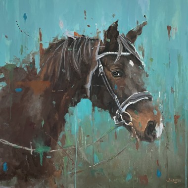 Cocoa - Framed Horse Oil Painting