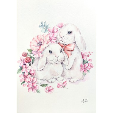 watercolor
painting
animals
flowers
floral
blooming
spring
composition
modern
botanical
realism
bunnies
bunny
rabbit
rabbits
Easter

