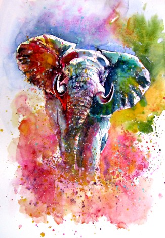 Playful elephant III