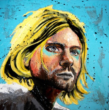 French School - Blue Kurt Cobain