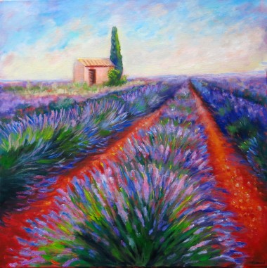 lavender fields painting