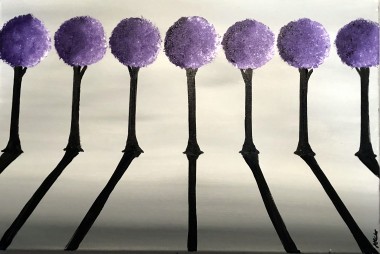 Line Of Purple Trees
