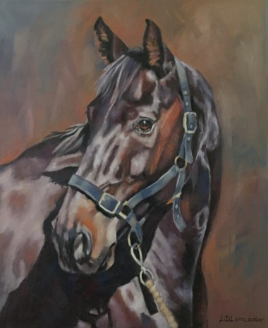Bay Thoroughbred pastel portrait painting