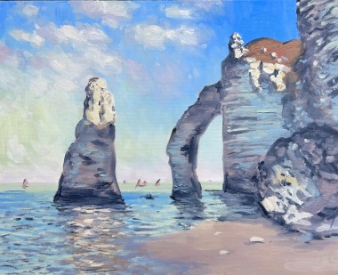 ‘The Cliffs at Etretat’ - Monet reproduction
