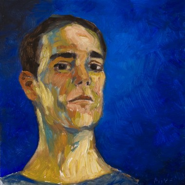 Modern Portrait of a Man in Blue