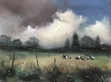 Classic English Landscape With Cows