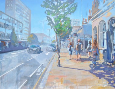 Notting Hill London Street Main picture, Acrylic on canvas