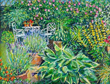 PATIO OF PROFUSION painting for sale