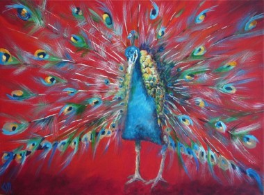 Abstract Peacock Facing