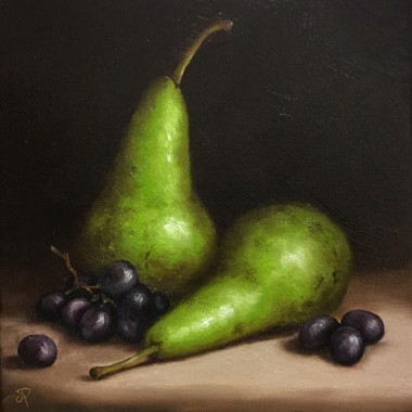Pears with Grapes