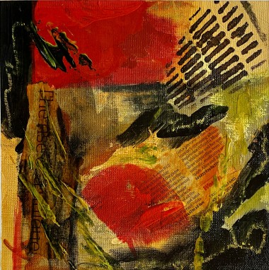 Nr 1 of a Red and Yellow Abstract Series
