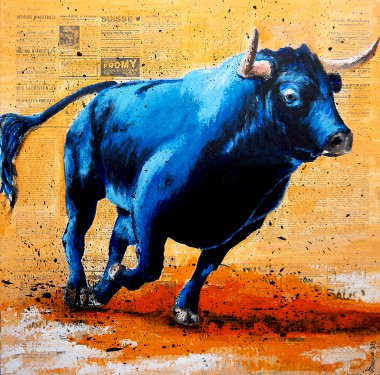 French School - Animal Raging Bull VI ♛ 1938 (Large)
