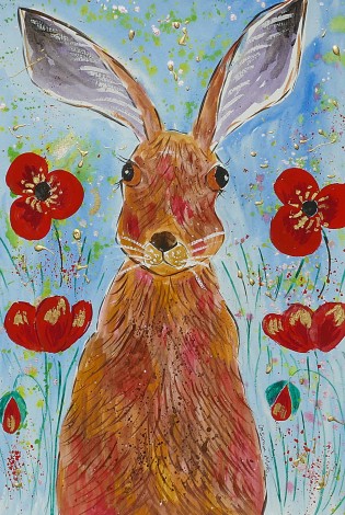 Hare among Poppies
