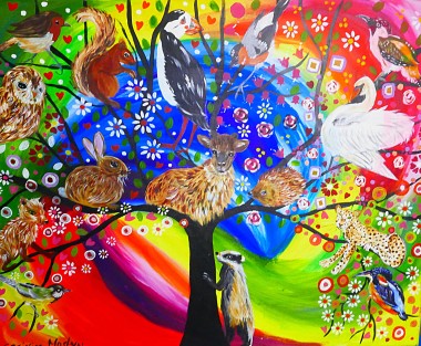 Tree of Life in a colourful, fantasy sky