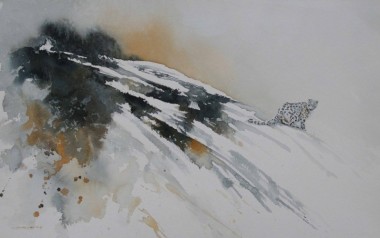 Snow leopard mountain