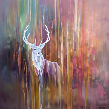 Stag on Abstract Background