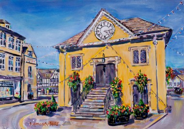 SUMMER AFTERNOON, TETBURY MARKET HALL painting for sale